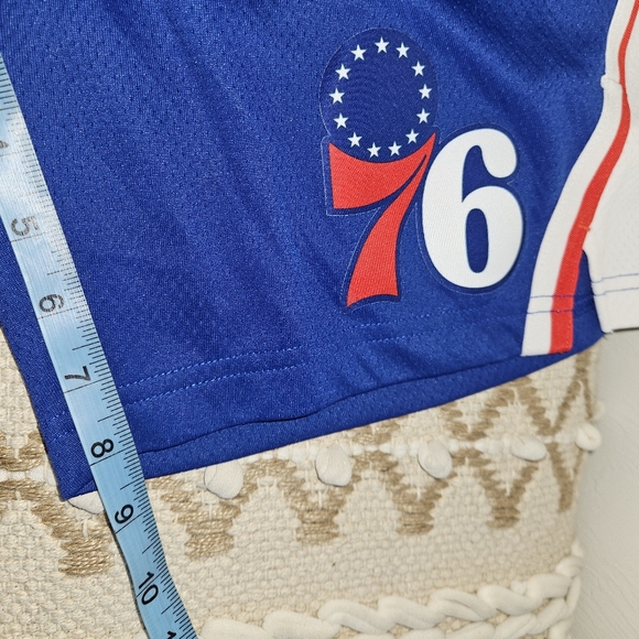 Men's Nike Philadelphia 76ers NBA Basketball Shorts Blue White Small 30 Swingman - Picture 15 of 16
